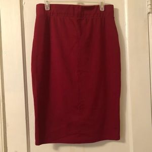 LAST CHANCE! Maroon Pencil Skirt